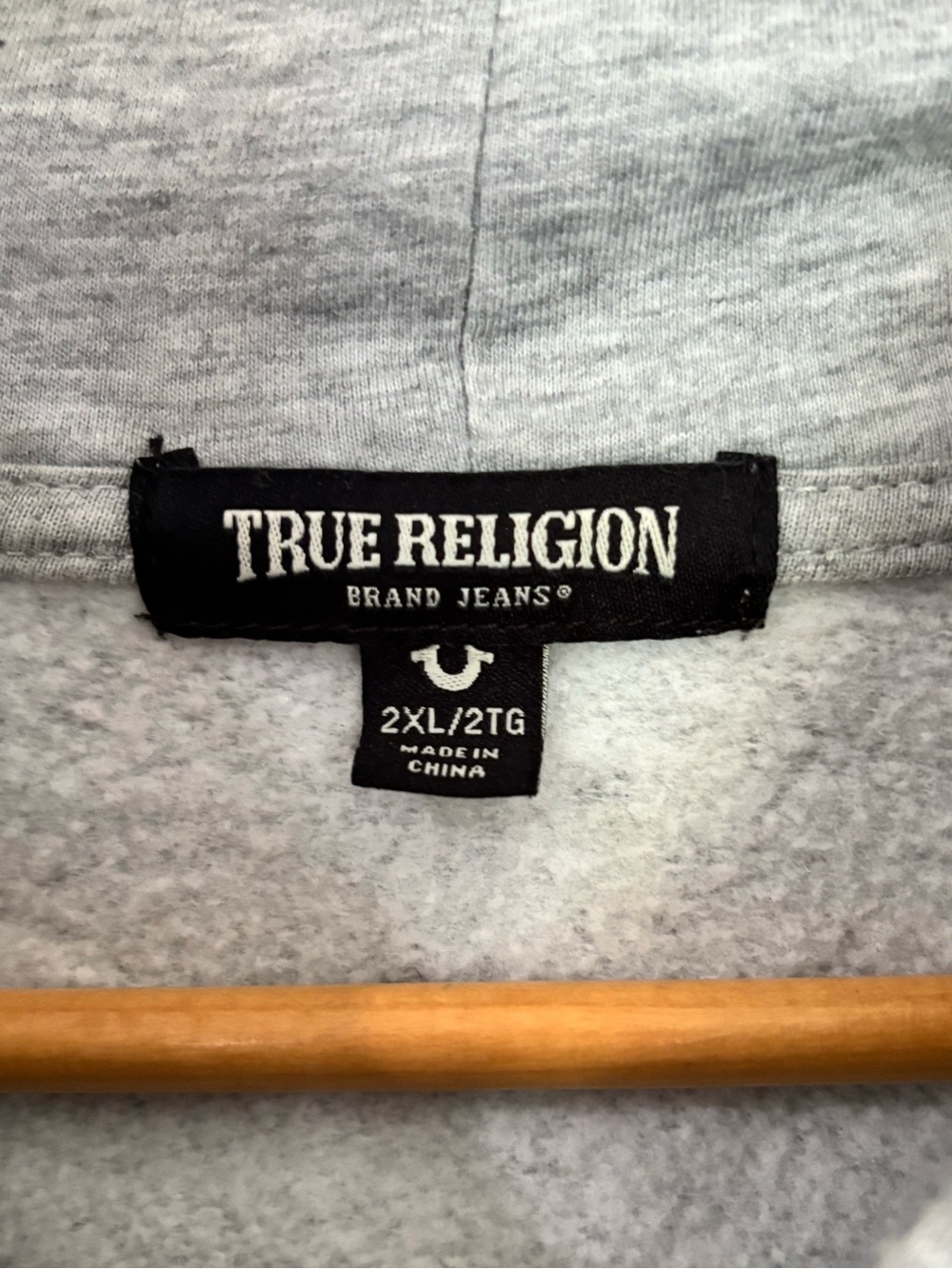 True Religion Heritage Buddha Pullover Hoodie Mens 2XL EUC Authentic - Picture 5 of 15